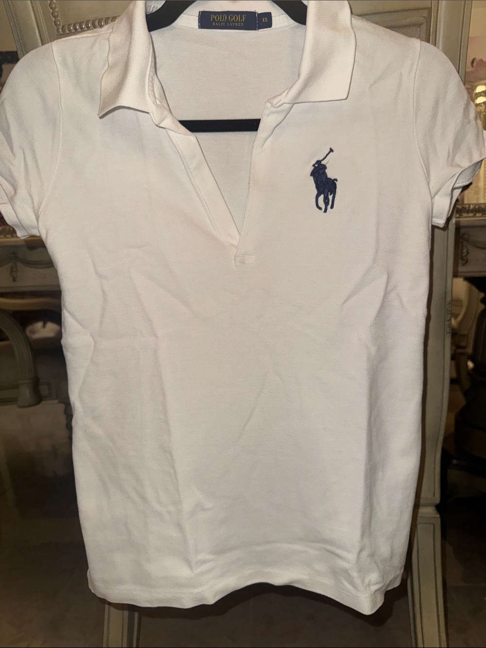 Polo by Ralph Lauren White Short Sleeve Polo Tee with Navy Pony